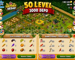 50 Level 3000 Depolu Hesap/Ambar