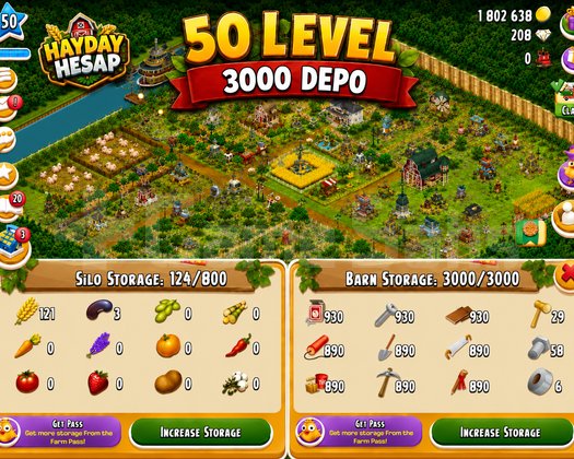 50 Level 3000 Depolu Hesap/Ambar