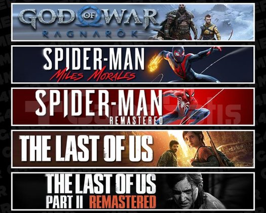 Ragnarök +Miles +Spider 1 +TLOU1 +2