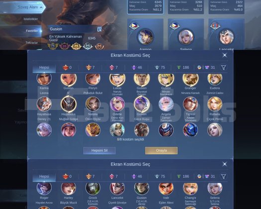GUS LEGEND HARİC FULL SKİN GUSİON KUSURSUZ HESAP