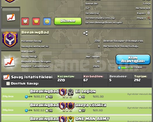 21 LVL MÜKEMMEL İSİMLİ KLAN