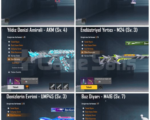 M4 MAXXX AKM 4 LVL 88 DS 58 COL 23 YÜKSELTİLEBİLİR