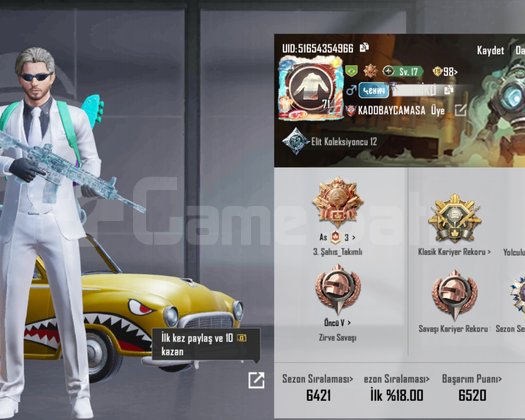 BUZ M4 MAXXX BUZ UZİ 4 LVL 51 DS 52 COLL ARKA PLAN