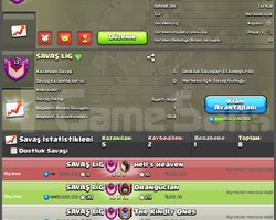 13 LVL ŞAMPİYON 3 LİGLİ GÜZEL KLAN