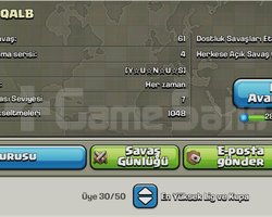 6.Seviye 30Üye Klan