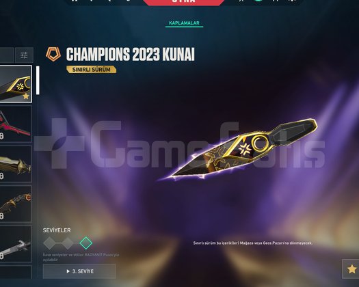 ACİL SATILIK! CHAMPIONS 2023 KUNAI/VANDAL 142 LVL