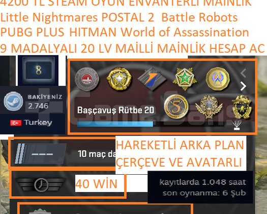 PUBG PLUS Little Nightmares 4200 TL STEAM OYUN ENV