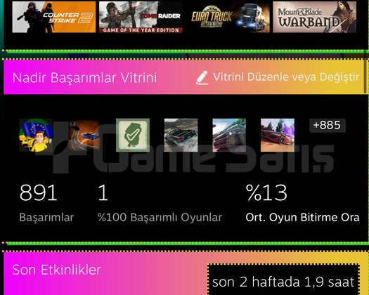 209 oyunlu steam hesabı ucuza veriyorum
