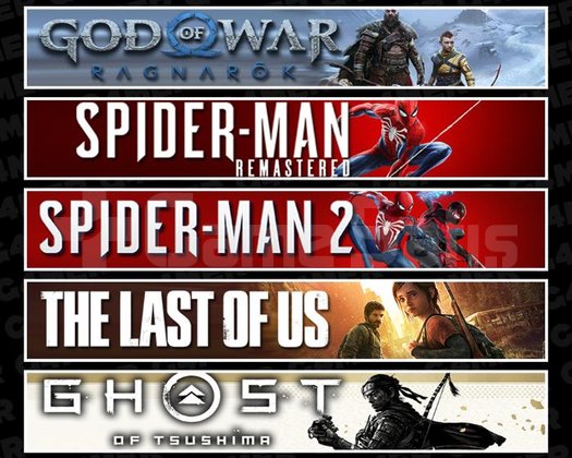 Ragnarök +Spider 1 +2 +TLOU1 +Tsushima
