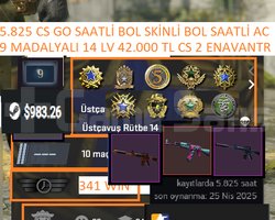 9 MADALYALI 14 LV 42.000 TL STEAM OYUN ENVANTERLİ