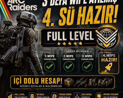 3 DEFA WİPE ATILMIŞ 4.HAZIR BOL SKİNLİ HESAP