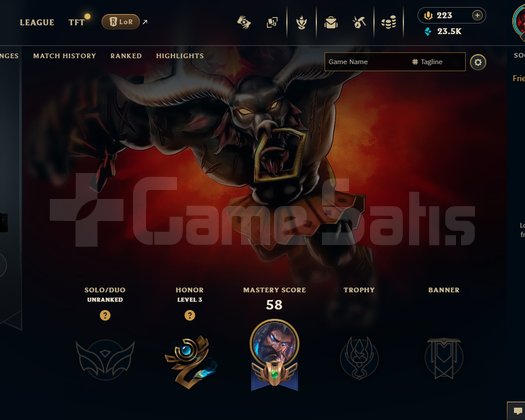 TR | Unranked | Black Alistar | 62 Skin