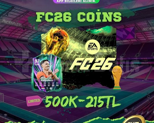 FC26 FUT Coins - 500K/215 TL PC-PS-XBOX