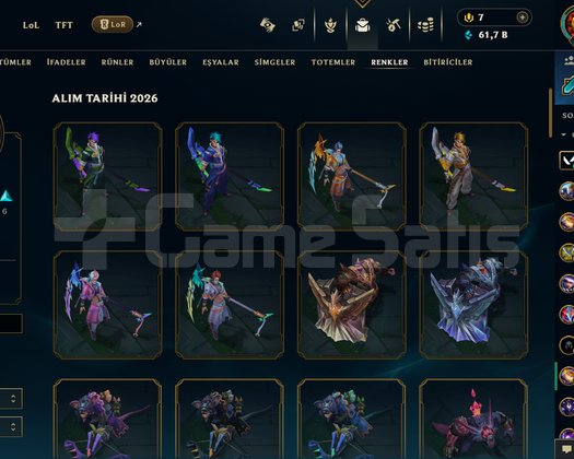 ACİL SATILIK +300 LVL MAİNLEMELİK LOL HESABI!!!!!!