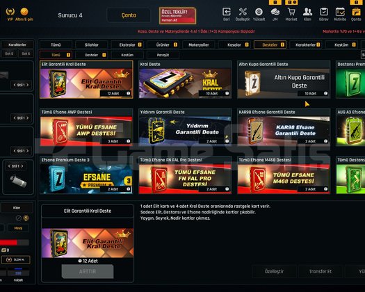 Sınırsızlı 150K Materyalli 75 Seviye Zula Hesabı