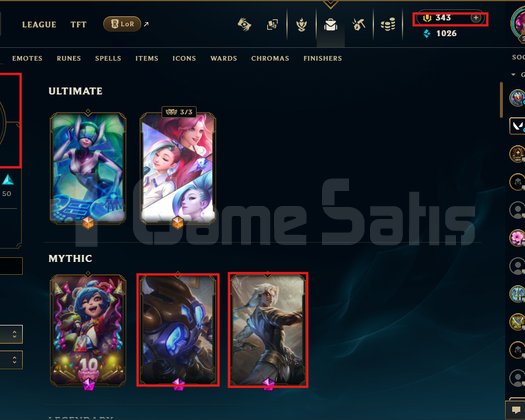 FULL DOLU 17 VANDALLI 8 BIÇAKLI HESAP + LOL HESABI