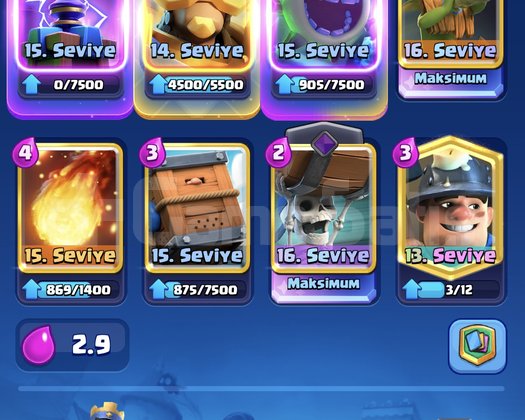 5K ELMASLI CLASH ROYALE HESABI ACİL 11300 KUPA