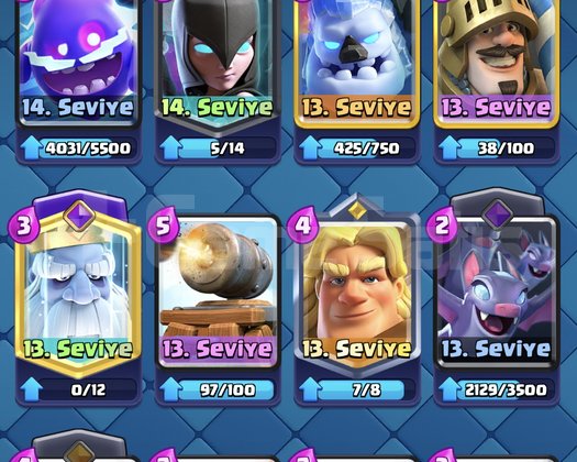 5K ELMASLI CLASH ROYALE HESABI ACİL 11300 KUPA