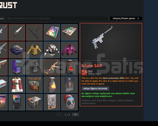 RUST KİŞİSEL HESAP UYGUNA SKİNLİ