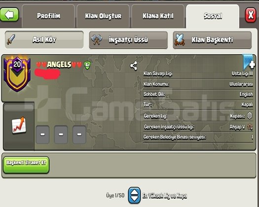 20 LEVEL ANGELS BAŞKENT 10 MAX HEMEN TESLİM