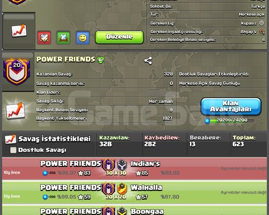 20 LVL MÜKEMMEL İSİMLİ KLAN