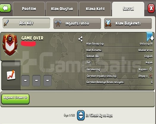 17 LVL GAME OVER BAŞKENT 10 MAX HEMEN TESLİM