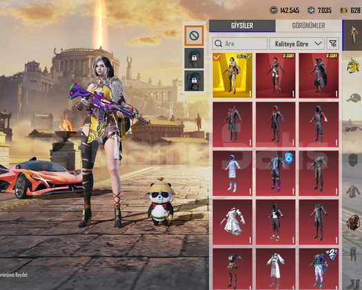 100 destansili 7 seviye maskara+ 2 Apollo lu hesap