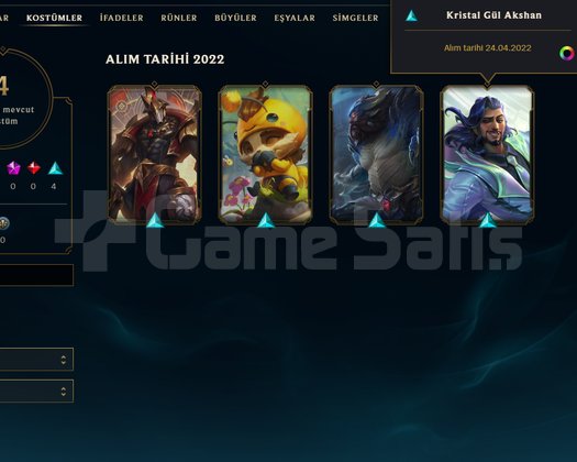 UNRANKED DERECELİ HAZIR 4 SKİN FRESSH AC S12 ACC