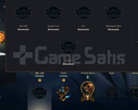 UNRANKED DERECELİ HAZIR 4 SKİN FRESSH AC S12 ACC
