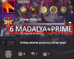 ANINDA | PRİME + 6 MADALYA + 32 LVL + MAİL !!