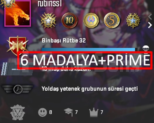 ANINDA | PRİME + 6 MADALYA + 32 LVL + MAİL !!