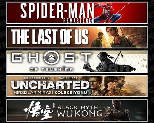 Spider 1 +TLOU1 +Tsushima +UNCH +Wukong