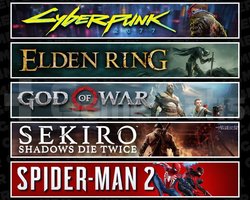 Cyberpunk +Elden +GOW +Sekiro +Spider 2