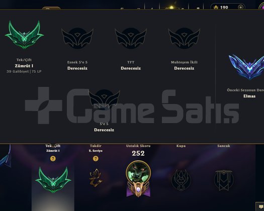 MASTER BITIRMIŞ EMERALD 1 75 LP HESAP