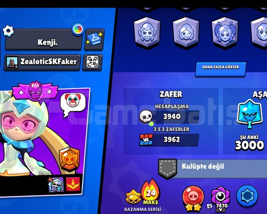 44K Kupa | 94/103 Savaşçı | 7047 Zirve | Güçlü