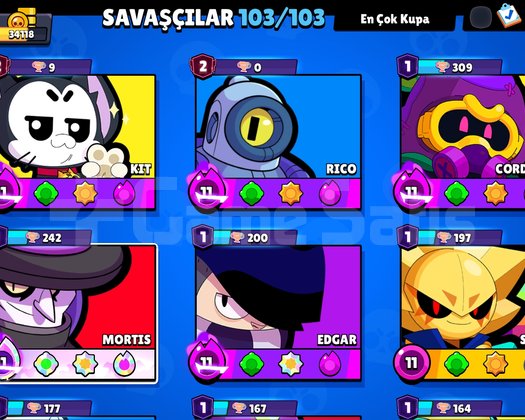 103 full karakter Max hesap