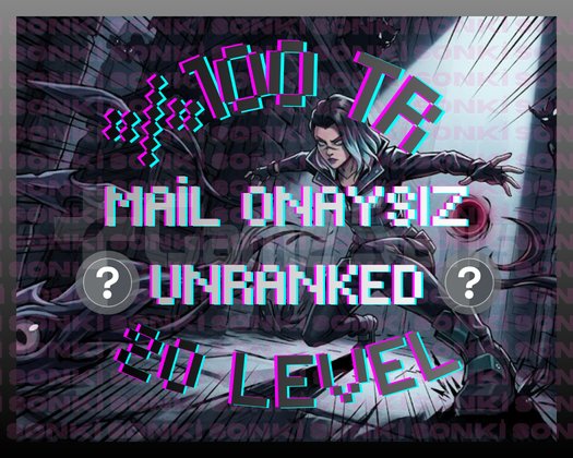 TR +20 LVL - MAİL ONAYSIZ - UNRANKED - EL EMEĞİ