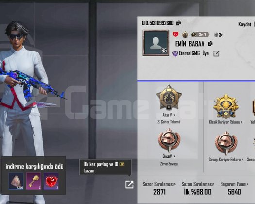 65SEVİYE+40 KOLEKSİYON NADİRLİK AÇIKLAMA BAK