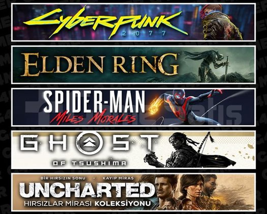 Cyberpunk +Elden +Miles +Tsushima +Uncharted
