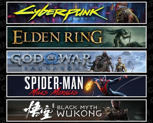 Cyberpunk +Elden +Ragnarök +Miles +Wukong