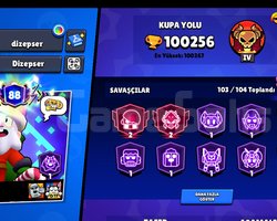 Brawl Stars 2019 Full Koleksiyon Hesabı 100K+ Kupa