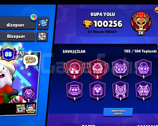 Brawl Stars 2019 Full Koleksiyon Hesabı 100K+ Kupa