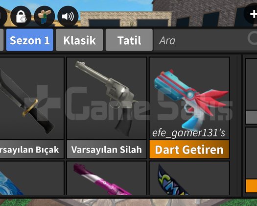 15K totalli Roblox hesabı mm2 özel silahlı