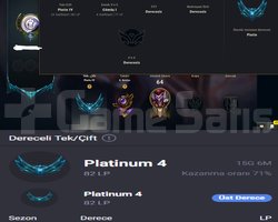 PLAT 4 82 LP 71 WR +30 -10 HANMADE HİGH MMR