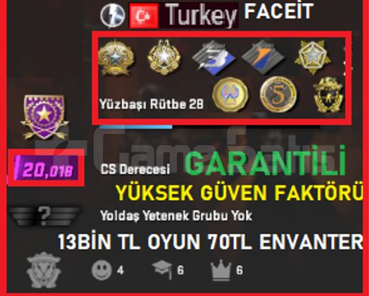 20K ELO 8 MADALYA SEÇKİN YEŞİL FAKTÖR  FACEİT