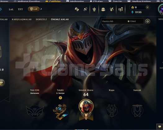 2021 AÇILIM 25 LVL 3 DEĞERLİ SKİNLİ RANK KASMALK