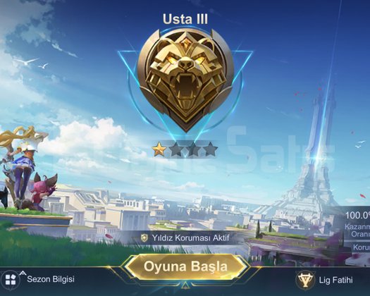 USTA 3 100 KAZANMA ORANLI 10LVL HESAP BAŞLANGIÇ