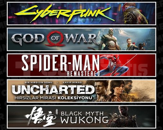 Cyberpunk +GOW +Spider 1 +UNCH +Wukong