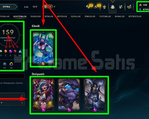479 LVL + 159 KOSTÜM + 167 HERO + GOLD 4 + MAİL!