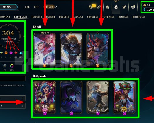 633 LVL + 304 KOSTÜM + ZÜMRÜT 2 + TEL + MAİL!